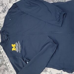 Travis Mathew Blue Polo Shirt University Of Michigan Medium